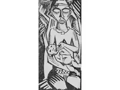 Säugling by Max Pechstein, 1918, Holzschnitt auf Maschinenbütten, sold Mar 2026