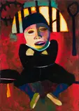 The Imprisoned Dwarf by Peter Aspell, 1988, oil on canvas, sold May 2022