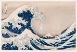 Under the Well of the Great Wave Off Kanagawa by Katsushika Hokusai, woodcut on paper, sold Apr 2022