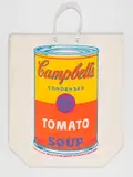 Campbell's Soup Can (Tomato) (F & S. II. 4A) by Andy Warhol, silkscreen on paper bag, sold Apr 2022