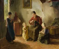 Happy Days by Bernard de Hoog, oil on canvas, sold Apr 2022
