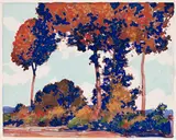 On the Penetang Road by Frank Hans Johnston, watercolour and gouache on paper on canvas, sold Apr 2022