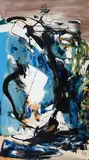 De sable et d'eau by Marcelle Ferron, 1992, oil on canvas, sold Mar 2022
