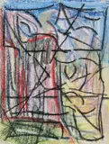 Sans titre by Jean Paul Riopelle, pastel on paper, sold Mar 2022