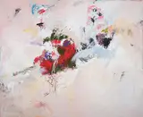 No 78-138 by Louise Robert, acrylic and crayon on canvas, sold Mar 2022