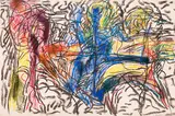 Sans titre by Jean Paul Riopelle, pastel on paper, sold Mar 2022
