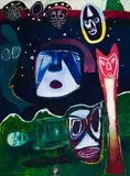 Storm God IV by Peter Aspell, 1988, oil on canvas, sold Mar 2022