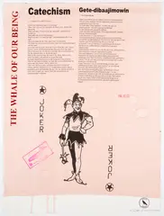 Catechism by Carl Beam, mixed media on paper, sold Feb 2022