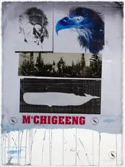 M'Chigeene by Carl Beam, mixed media on paper, sold Feb 2022