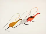 Geese by Benjamin Chee Chee, 1976, acrylic on paper, sold Feb 2022