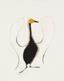 Solitude by Benjamin Chee Chee, 1975, acrylic on paper, sold Feb 2022