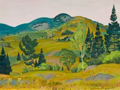 Valley, Ste. Adele, Que. by Thomas Harold Beament, oil on board, sold Jan 2022