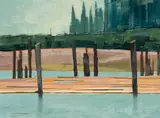 Campbell River, Vancouver Island, BC by Alan Caswell Collier, oil on board, sold Jan 2022