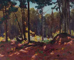 Song of September by Frank Hans Johnston, oil on board, sold Jan 2022