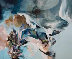 Winter Station by Melanie Authier, acrylic on canvas, sold Jan 2022