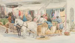 Bonsecours Market, Montreal by Daniel Hernández Morillo, 1883, watercolour on paper, sold Jan 2022