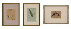 Three Bird Sketches by Horatio Walker, mixed media on paper, sold Jan 2022