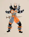 Officier by Alfred Pellan, 1971, colour serigraph on paper, sold Jan 2022