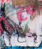 Sans titre by Marcelle Ferron, oil on paper, sold Nov 2022