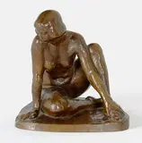 Sitzende by Carl Blümel, 1922, Bronze mit brauner Patina. Höhe: 27,5 cm (10 ⅞ in.), sold Nov 2014