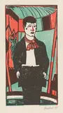 Junger Clown by Erich Heckel, 1929, Farbholzschnitt auf Japanbütten, sold Nov 2015