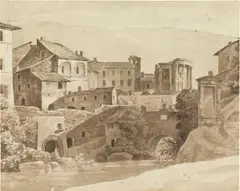Tivoli by Deutsch, um 1820 & 30, Pinsel in Braun und Feder in Schwarz auf Bütten, sold Dec 2020