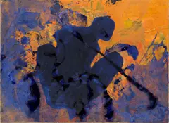 Ohne Titel by Michael Morgner, 1987, Mischtechnik auf Papier, auf Hartfaser aufgezogen, sold Nov 2019