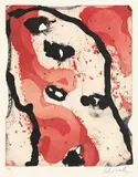 4/1974 by Emil Schumacher, 1974, Farbaquatinta und Prägedruck auf Velin, sold Nov 2013