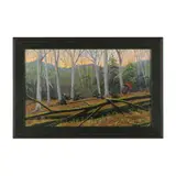 Flock of Wild Turkeys by Broderick Crawford, Oil on panel, sold Nov 2024