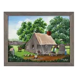 Cabin Scene by Charlene Haik, Oil on canvas, sold Nov 2024