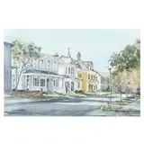 2nd and Nun St by Gladys Faris, Watercolor on paper, sold Nov 2024