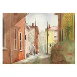 Haskin Alley by Ronald Williams, Watercolor on paper, sold Nov 2024