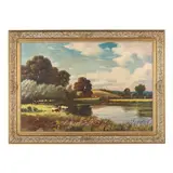 Pastoral Landscape with Cows by Alexander Nelke, Oil on canvas, sold Nov 2024