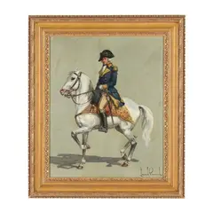 Cavalry Officer on Horseback by Leszek Piasecki, Oil on canvas, sold Nov 2024