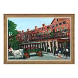 Street Scene with Carriage by Yvonne Mora, Oil on canvas, sold Nov 2024