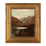 Landscape with Lake and Shepherd by Charles Leslie, Oil on canvas, sold Nov 2024