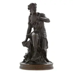 Le Fil de la Vierge by Pierre-Eugène-Émile Hébert, Dark patinated bronze, sold Nov 2024