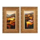Pair of Italian Landscapes by Elizabeth Collins, Oil on canvas, sold Nov 2024