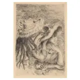 Le Chapeau Épinglé (La fille de Berthe Morisot et sa cousine) by Pierre-Auguste Renoir, Etching on cream wove paper, sold Nov 2024
