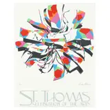 St. Thomas Celebration of the Arts Exhibition Poster by Dorothy Gillespie, Offset lithograph with screenprinting on paper, sold Nov 2024