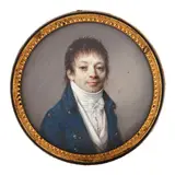 Portrait Miniature of Claude Francois Didier by Marie-Thérèse de Noireterre, Watercolor on ivory, sold Oct 2024