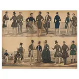 Spring and Summer Fashions for 1841 by J.H. Chappell by Thomas Sinclair, Hand-colored lithograph, sold Oct 2024
