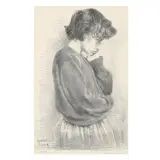 Adolescence by Raphael Soyer, Lithograph on paper, sold Oct 2024