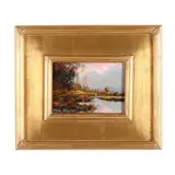 A Calm Country Afternoon by Thomas DeDecker, Oil on board, sold Oct 2024