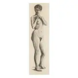 Nude Study by Sue H. Kaufmann, Charcoal on paper, sold Oct 2024