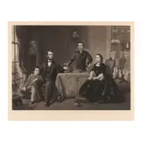 Lincoln and his Family (Proof Before Title) by Samuel Waugh, Mezzotint with engraving by William Sartain, sold Oct 2024