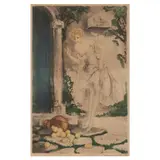 Spilled Apples by Louis Icart, Etching in colors, sold Oct 2024