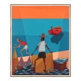 Fisherman at Sea by David Da Costa, Oil on canvas, sold Oct 2024