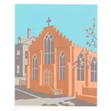 St. Thomas by Claude Howell, Serigraph in colors, sold Oct 2024
