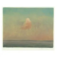 Untitled (Landscape with Cloud) by John Beerman, Monotype in colors, sold Oct 2024